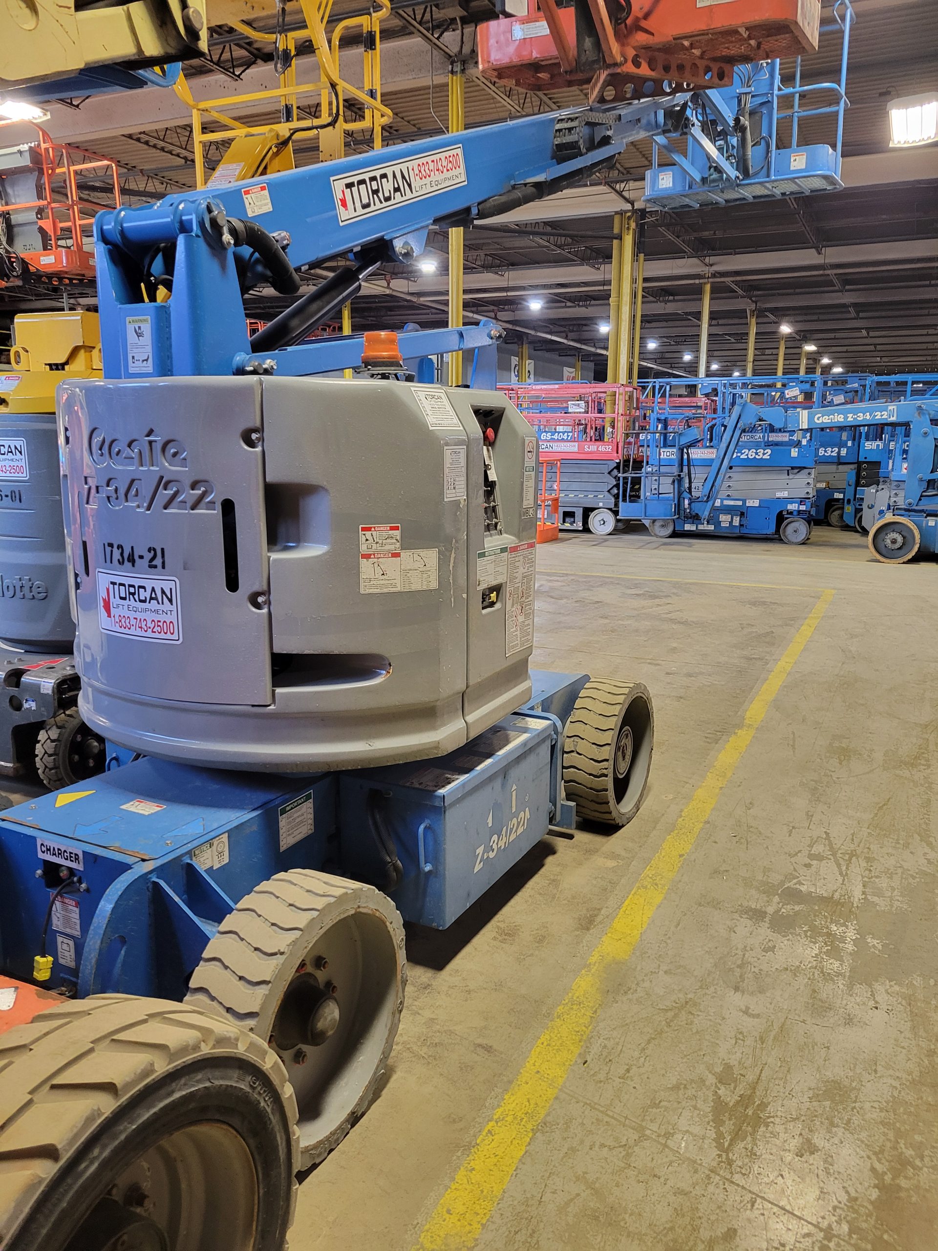 2013 GENIE Z34/22N ELECTRIC BOOM LIFT, 34 FT PLATFORM HEIGHT