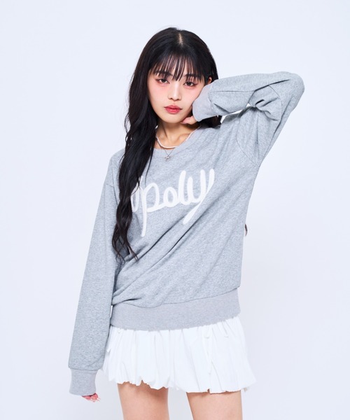 Fur logo sweat / ファーロゴラメスウェット（スウェット）｜Poly Jam
