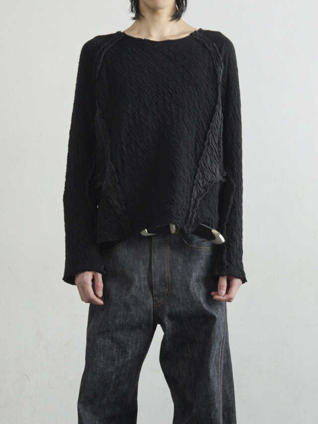 NVRFRGT PANELED LONG SLEEVE T-SHIRT BLACK 通販 商品ページOCTAVIA