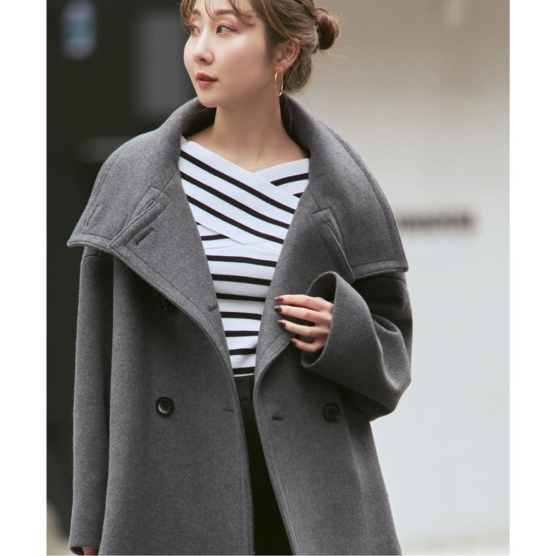 ノーブル NOBLE 《追加・WEB限定カラー》スタンドカラーオーバーコート