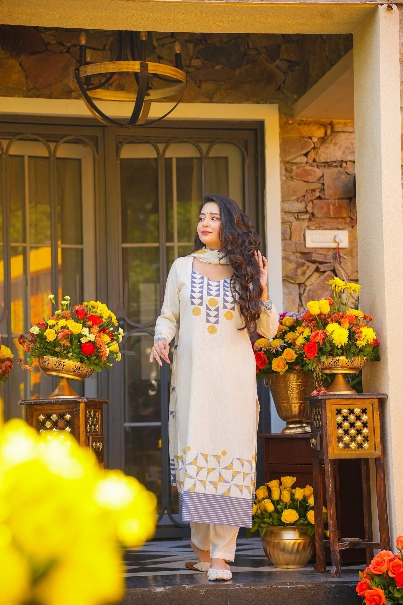 β¨ MV-659 Premium Printed Muslin Kurta Set with Dupatta πΈπ | Elegant Ethnic Wear π¦ - Image 6