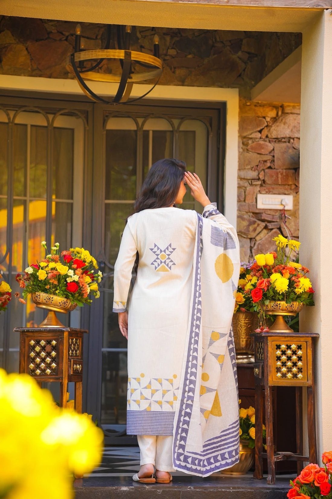 β¨ MV-659 Premium Printed Muslin Kurta Set with Dupatta πΈπ | Elegant Ethnic Wear π¦ - Image 4
